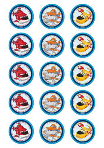 Disney Planes Edible Cupcake Images - Click Image to Close